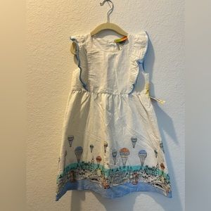 Penelope Mack brand summer girl's dress size 6, white color with design.